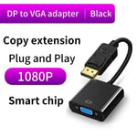 Câble adaptateur DisplayPort DP vers VGA HD 1080P,pour ordinateur portable,PC,HDTV,budgétaire,moniteur,convertisseur - Type Black-< =0.5m