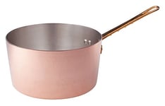 Pentole Agnelli ALCM105M24 Casserole haute en cuivre étamé avec 1 poignée en laiton, 24 cm