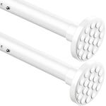 2Pièces Tringle à rideau Blanc Télescopique sans percer Tringle à rideau de douche extra-longue Tringle à rideau télescopique pour salle de bain,chambre(115-165CM Φ32mm)