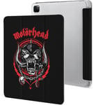 Étui Pour Ipad Pro 2021 Motorhead 12,9 Pouces, Type Ordinateur Portable, Support À Trois Volets Avec Porte-Stylo, Veille/Réveil Automatique