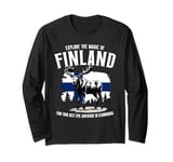 Finland's Beauty Adventure Nature Outfit Moose Scandinavian Long Sleeve T-Shirt