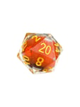 Halloween Large 54mm D20 Orange Glitter /Gold - Rollespill fra Outland