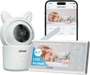 ieGeek 1080p Baby Monitor with Camera and Night Vision, Phone App & 4.3" Screen