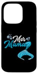 Coque pour iPhone 14 Pro Mer Mama Fête des Mères Sirènes Mère