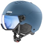 uvex Unisex-Adult, wanted visor ski helmet, stone blue matt, 59-61 cm