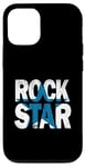 Coque pour iPhone 12/12 Pro Bleu Rock Star Distress Blue Color Graphic