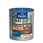 RIPOLIN - Peinture pour Bois Intérieur/Extérieur - Sans Sous-couche Ultra-couvrant - Résiste aux Intempéries, UV et Chocs - Protège et Magnifie - Lessivable - Satin - 2,5L - Bleu Ocean