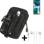 For Motorola Moto G52 Belt bag + EARPHONES big outdoor protection Holster case s