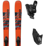 SALOMON Pack ski Salomon Qst Spark Jr S + C5 Gw J85 Flame/copen Blue/black 25 Enfant Noir / Orange Bleu taille 113 2025