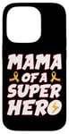 iPhone 14 Pro Childhood Cancer Mama Of A Superhero Family Ribbon Case