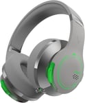 Casque Gaming, Casque Over Ear à Annulation de Bruit avec Mic, certifié Hi-Res, Bluetooth, Lumière RGB, Casque.[Z445]