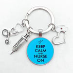 HNKPWY Beautiful Doctor Angel Pattern Badge Keychain Mini Medical Model Best Nurse Day Keychain Medical Graduation Gift-3