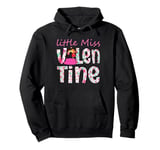 Miss Valentine Pink Flowers Love Valentine's Day Pullover Hoodie