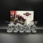 Titan Forge | Bloodfields - Blackland Orcs Army Pack | Dedicated for Bloodfields Fantasy Tabletop Skirmish Wargame | Set of 9 Miniatures | 32mm Scale | Age 14+