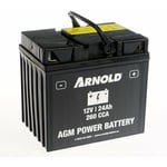 Arnold - Batterie AZ105/AGM 12-24 pour tracteur tondeuse, + terminal droite