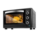 Cecotec Four de comptoir Bake&Toast 3090 Noir Gyro, 30 L, 1500 W, 5 fonctions différentes, Comprend une broche rotative, Éclairage intérieur, Bac récupérateur de miettes.