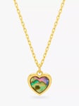 Estella Bartlett Abalone Shell Heart Pendant Necklace, Gold