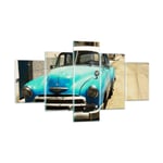 Impression sur Verre 125x70cm Tableaux Image Photo Voiture classique cuba havane