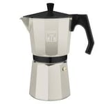 Cecotec Cafetière Italienne Cumbia Mokclassic 300 Beige. Cafetière En Aluminium Beige, Prépare Un Café Riche En Arôme, Capacité 150 Ml Idéale Pour 3 Tasses, Poignée Ergonomique