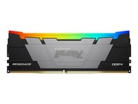 Kingston FURY Renegade RGB - DDR4 - kit - 64 Go: 2 x 32 Go - DIMM 288 broches - 3200 MHz / PC4-25600 - CL16 - 1.35 V - mémoire sans tampon - non ECC - noir