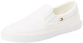 Tommy Hilfiger Chaussures Femme Canvas Slip-on Slip-on, Blanc (White), 39