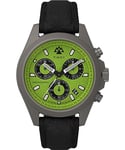 Timex Expedition North Montre pour hommes, 43 mm, bracelet en silicone noir, en deux pièces, cadran vert, boîtier en titane TW2V96400