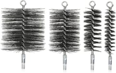 4Pcs Brosse De Ramonage Cheminée, Kit Ramonage Poele Pellet Brosse De Chaudière Métallique Hérisson Ramonage Inox Pour Un Nettoyage Efficace, Ø 30/50 / 80 / 110Mm, Longueur 18,5Mm