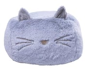 Pioupiou et Merveilles - Pouf Oreilles Chat pour Chambre Enfant - Glitter Gris - pour Les Enfants Entre 1 et 4 Ans - Made in France - Confort - Liberté de Mouvement - 16668