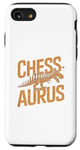 Coque pour iPhone SE (2020) / 7 / 8 Chessaurus Jeu d'échecs amusant Dinosaure T-Rex Joueur d'échecs