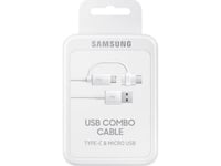 Kabel Usb Samsung Samsung Kabel Samsung Ep-Dg930dw Microusb + Usb-C Biały/White