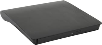 Boîtier de Lecteur Optique DVD Externe USB3.0Ultra Mince pour Ordinateur de Bureau avec Transfert de Données à Grande Vitesse, Plug and Play (Black)