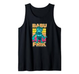 Star Wars Babu Frik Striped Background Portrait Tank Top