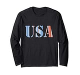 Warming Stripes for the USA Climate Change Long Sleeve T-Shirt