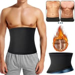 Mens Abdomen Reducer Sauna Body Shaper Fitness Sweat Trimmer Belt Waist Trainer Belly Slimming Shapewear Waist Trainer Corset [DB] S-M