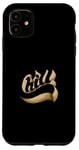 Coque pour iPhone 11 Graphique marron froid