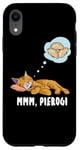 iPhone XR Cat dreaming about Pierogi Polska Polish Food Mmm Pierogi Case