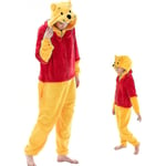 Snug Fit Unisex Vuxen Onesie Pyjamas, Flanell Cosplay Animal One Piece Halloween kostym Sovkläder Hemkläder Q Mike 105cm Pooh Pooh XL