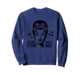 Clean Kitchen Dirty Mind Retro Style Sweatshirt