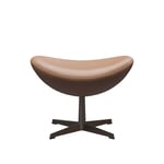 Fritz Hansen - 3127 Ägget Fotpall, Rustic Leather Brown bronze - Skamler og taburetter - Arne Jacobsen - Brun - Lær/Metall/Syntetisk