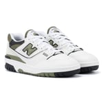 New Balance Unisex 550 White/Khaki Trainers - Size UK 3.5