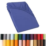 CelinaTex Relax Drap-Housse lit sommier tapissier Lits à Eau Coton 180x200-200x220 cm Bleu Royal