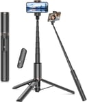 TONEOF 60" Selfie Stick Tripod,Upgraded 360° Rotating Mobile Phone Tripod Stand,