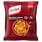 SlimFast Protein Crisps BBQ, 96 Calories & 6.7 g High Protein per Bag, Low-Calorie Healthy Snacks for Adults, Popped Soy and Potato Treat for Weight Loss and Balanced Diet, Multipack, 12 x 23 g