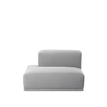 Muuto - Connect Modular Sofa, Left Open-Ended (F) - Wooly 1007 - Marinblå - Blå - Soffor