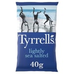 Tyrrells Crisps LIGHTLY SEA SALTED 40g (Multipack BOX of 24 Bags) - Hand-cooked & spun for an exquisite fresh taste. No artificial flavour, colours or MSG