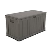 LIFETIME 60089 439 Litre (116-Gallon) Storage Box for Indoor or Outdoor Use Rigid Dual-Wall HDPE - Dark Brown