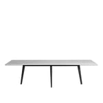 Driade - François Table 270x100 Carrara Marble Top - White/Ebonized/Dark Brown - Ruokapöytä - Lievore Altherr Molina - Valkoinen - Metalli/Puu/Kivi