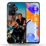 Coque pour Xiaomi Redmi Note 11 Pro / 11 Pro 5G Musique Johnny Hallyday Moto