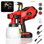 Avhrit Cordless Paint Spray Gun for Wood Fence Furniture 550W HVLP Sprayer Gun