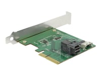 Delock Pci Express X4 Card U.2 Nvme To 1 X Internal Sff-8654 4I + 1 X Internal Sff-8643 - Low Profile Form Factor - Kontrollerkort - U.2 Nvme - Låg Profil - Pcie 3.0 X4